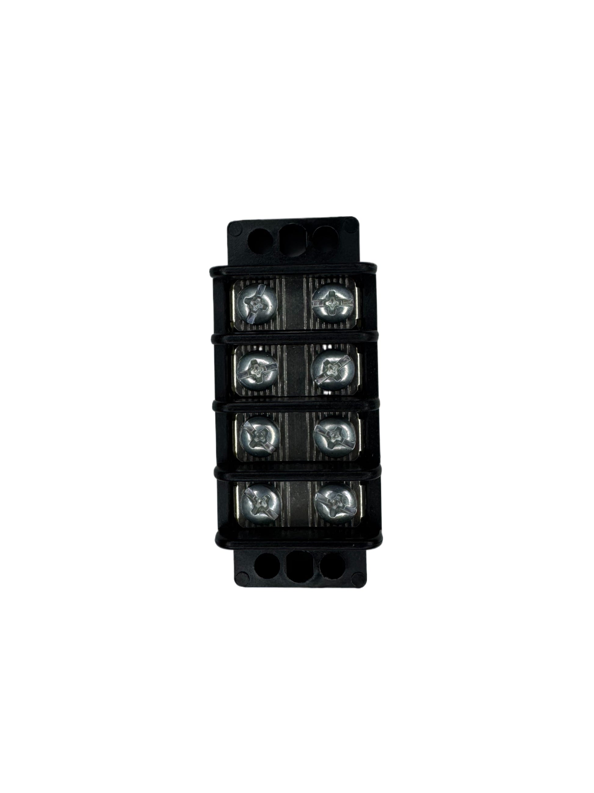 Terminal block with four poles meant to join two or more circuits together