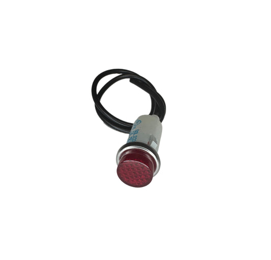 Red indicator light with a raised lens. 6" Wire Leads for connecting to existing power supply 